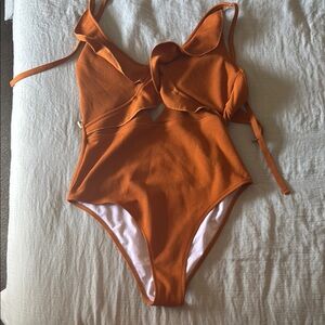 Orange One-Piece Swimsuit